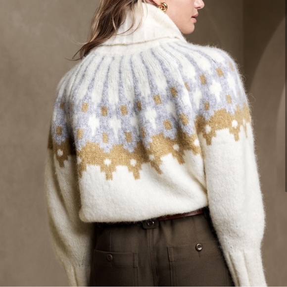 Off white fair isle white sweater! NWT! - Picture 2 of 4